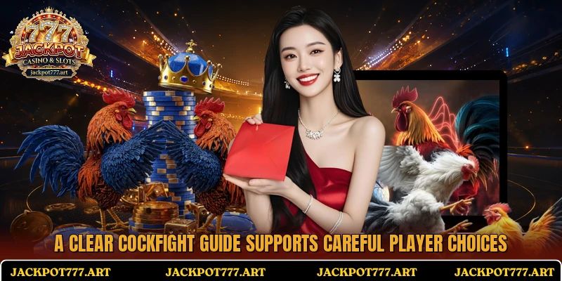 A clear cockfight guide supports careful player choices