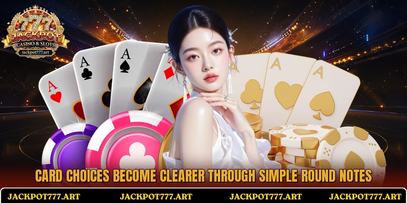 Card choices become clearer through simple round notes