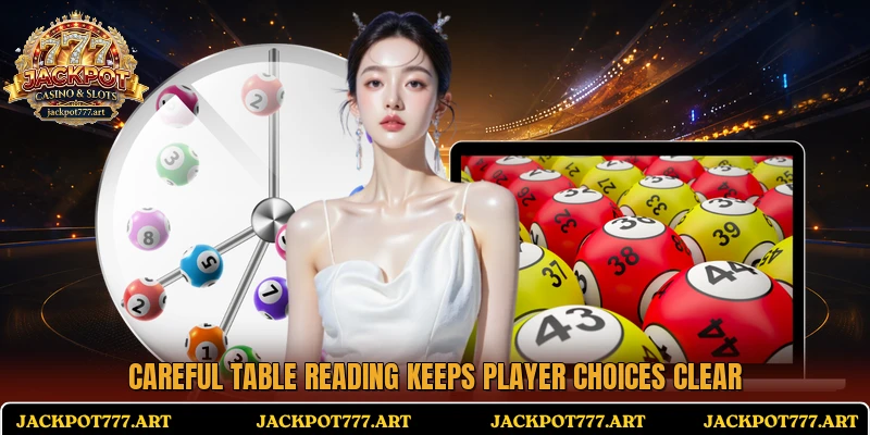 Careful table reading keeps player choices clear
