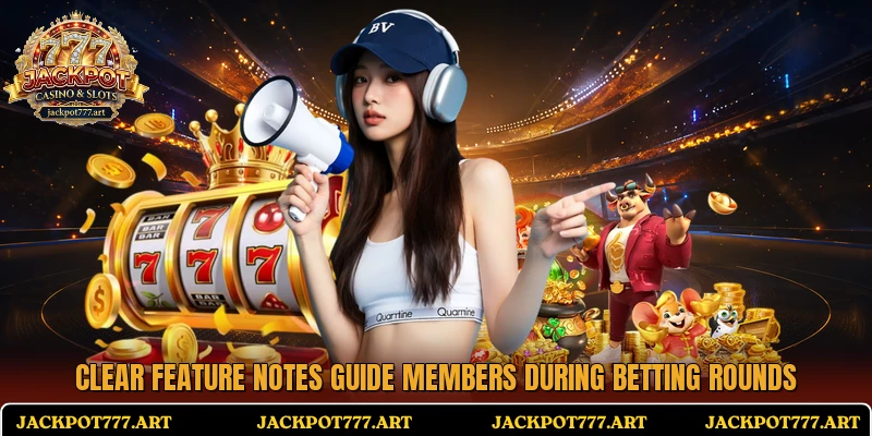Clear feature notes guide members during betting rounds