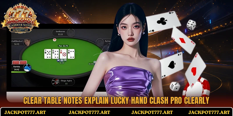 Clear table notes explain Lucky Hand Clash Pro clearly