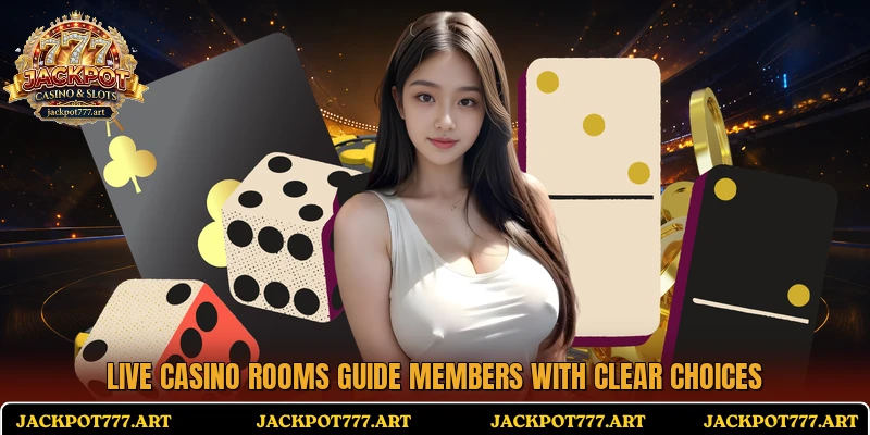 Live casino rooms guide members with clear choices