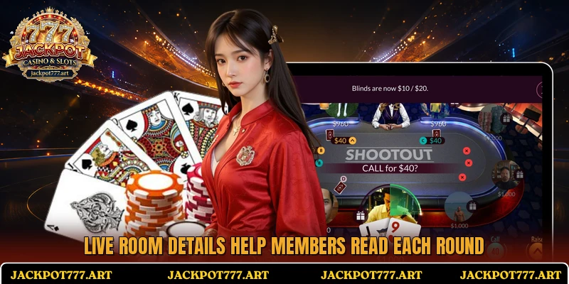 Live room details help members read each round