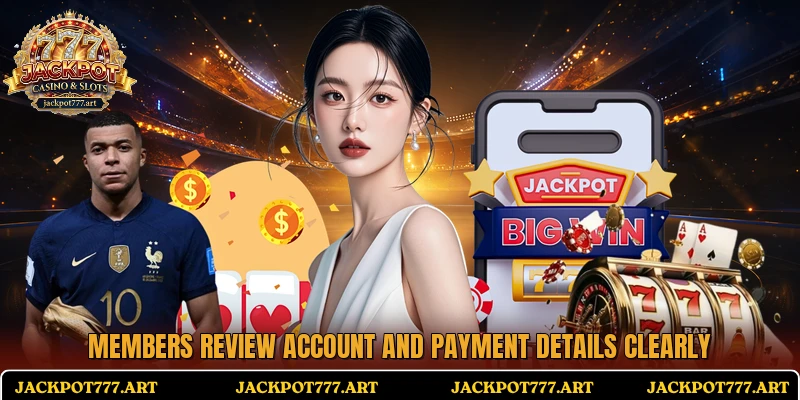 Members review account and payment details clearly