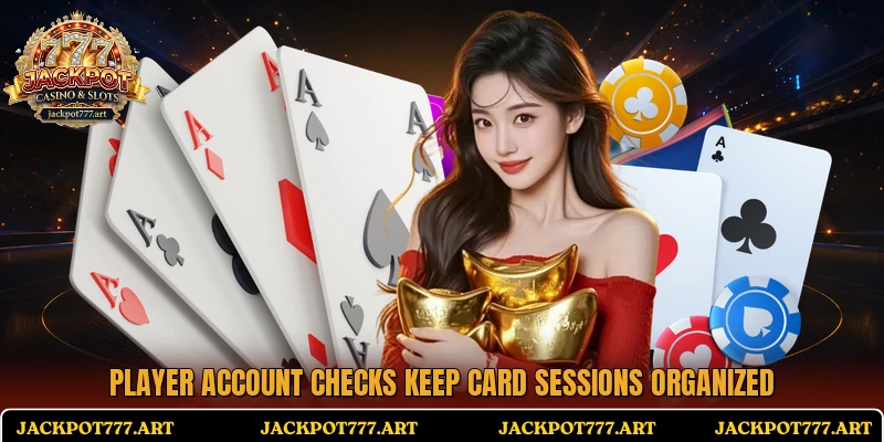 Player account checks keep card sessions organized