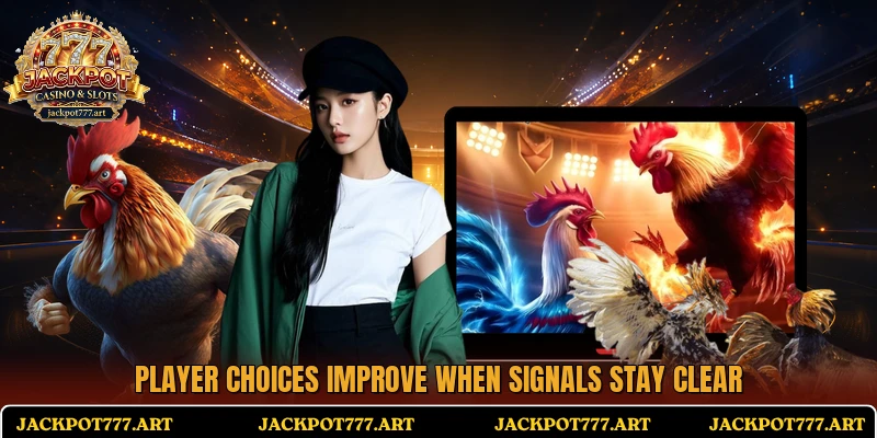 Player choices improve when signals stay clear