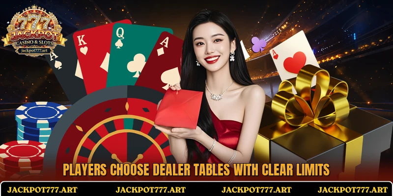 Players choose dealer tables with clear limits