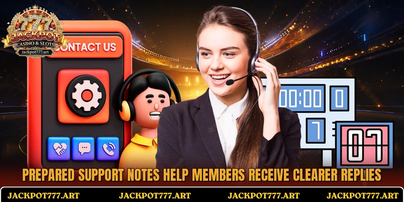 Prepared support notes help members receive clearer replies