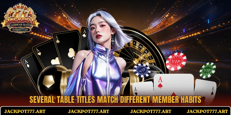 Several table titles match different member habits