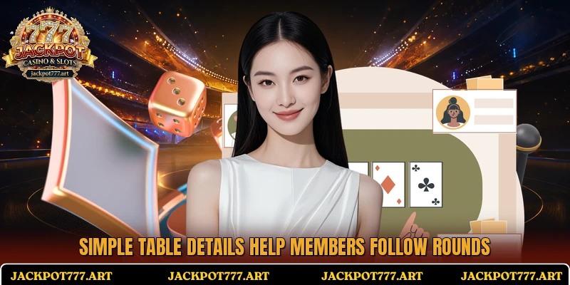 Simple table details help members follow rounds